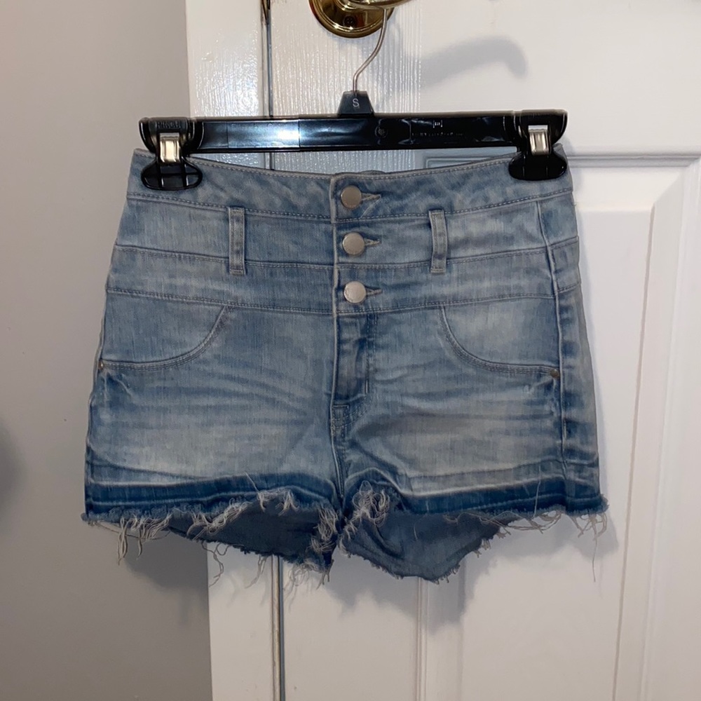 Light Wash High Waisted Shorts